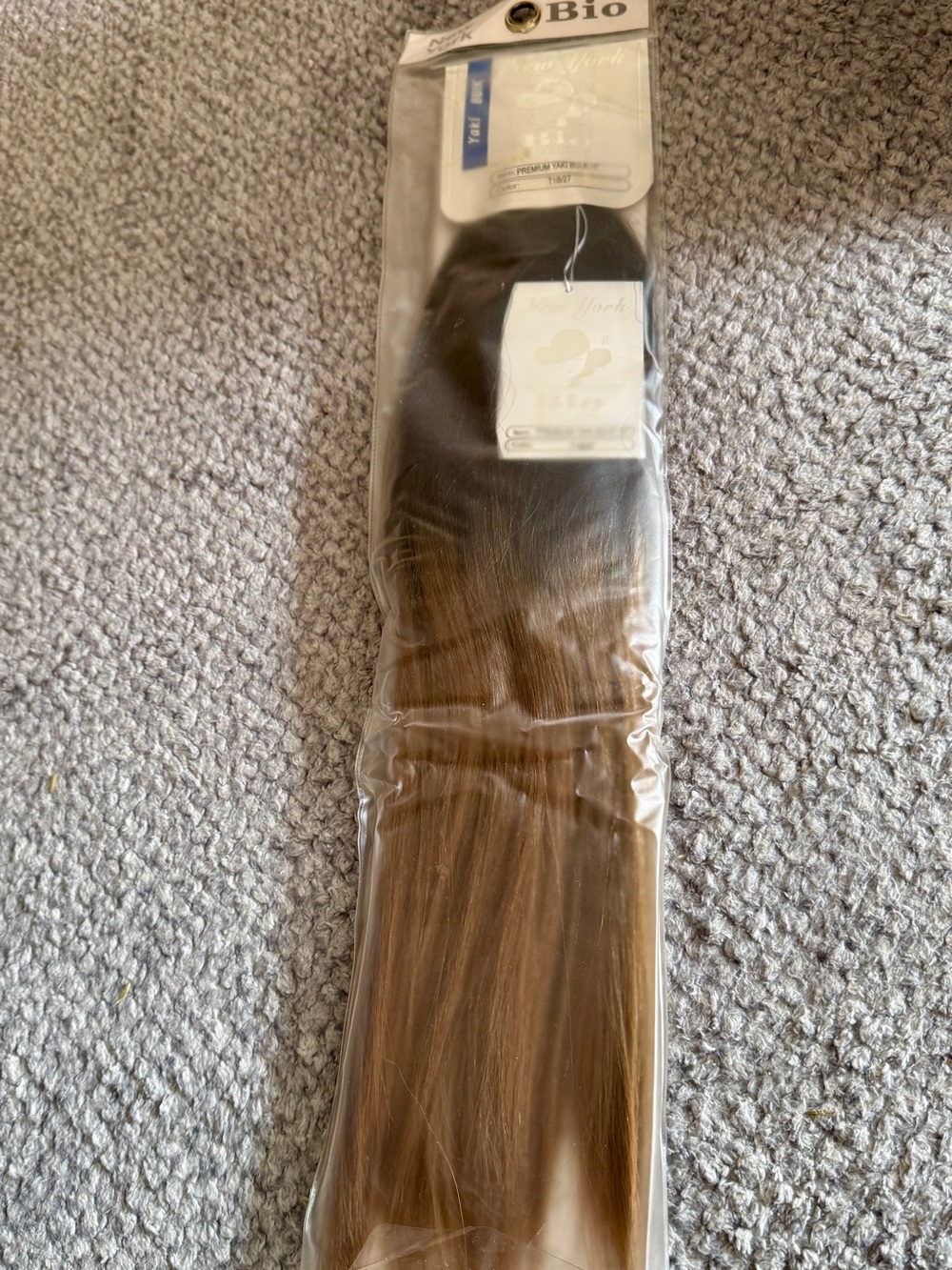 Bio Premium Ombre Human Hair Weft in Dark Brown to Light Brown T1B/27 - 18”